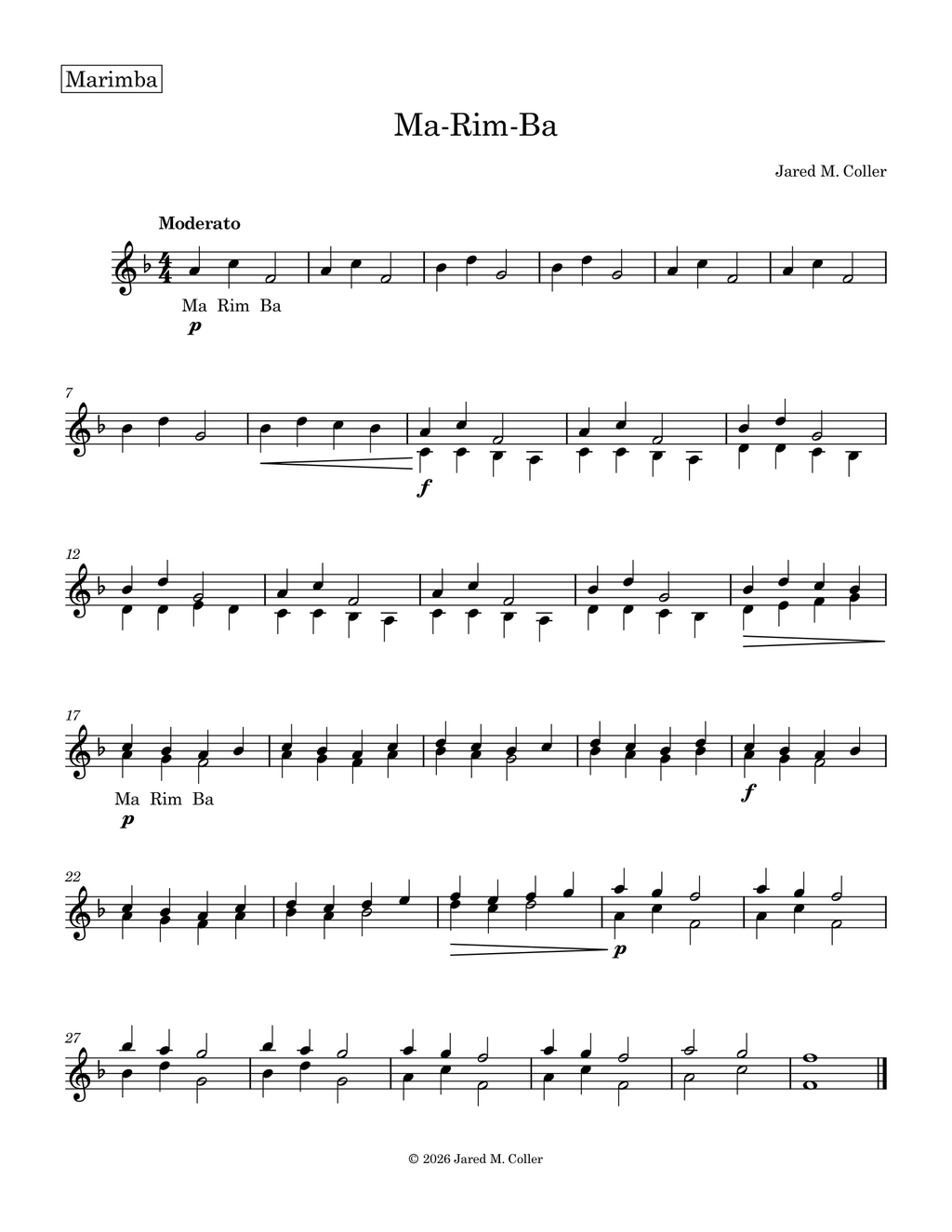 Ma-Rim-Ba (Free Solo)