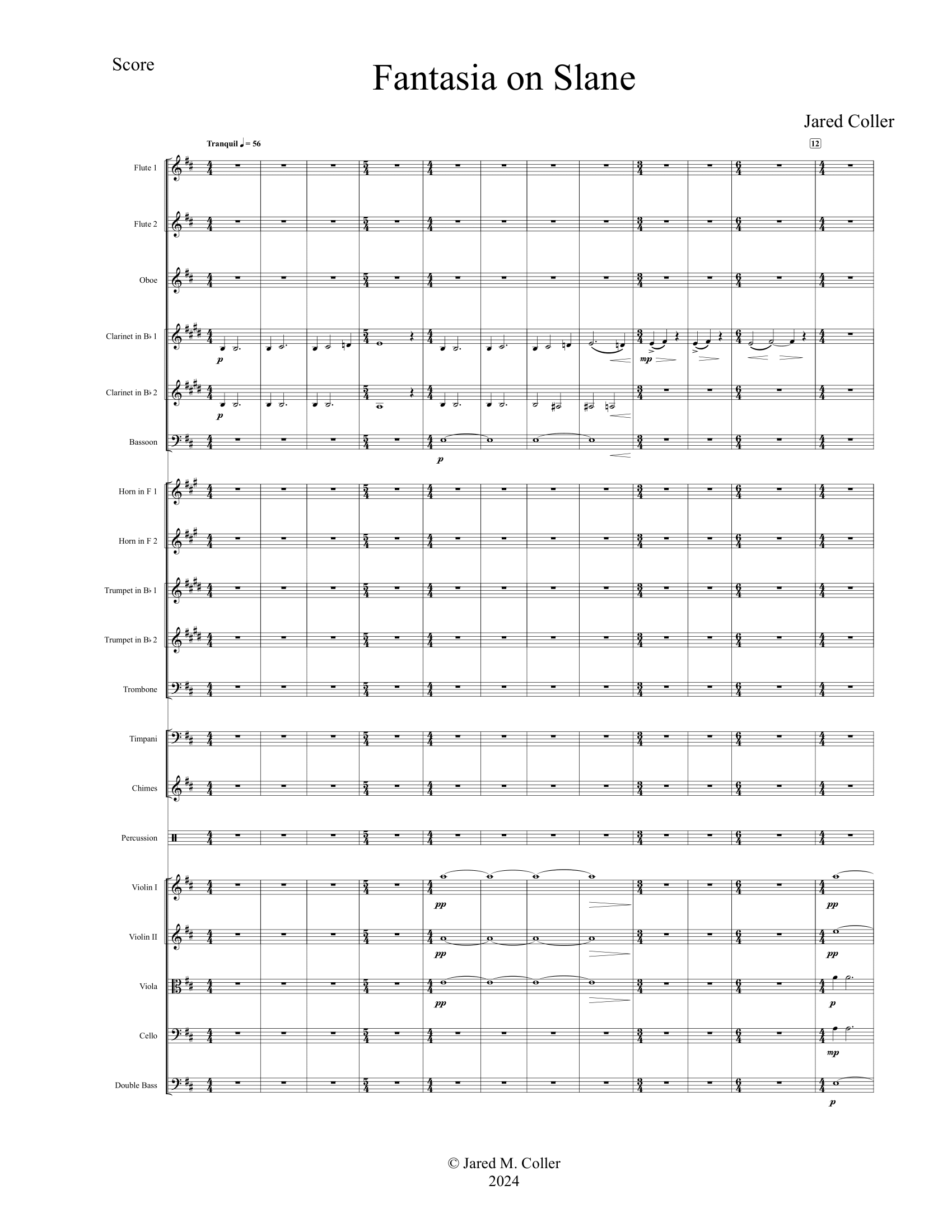 Fantasia on Slane - Orchestra