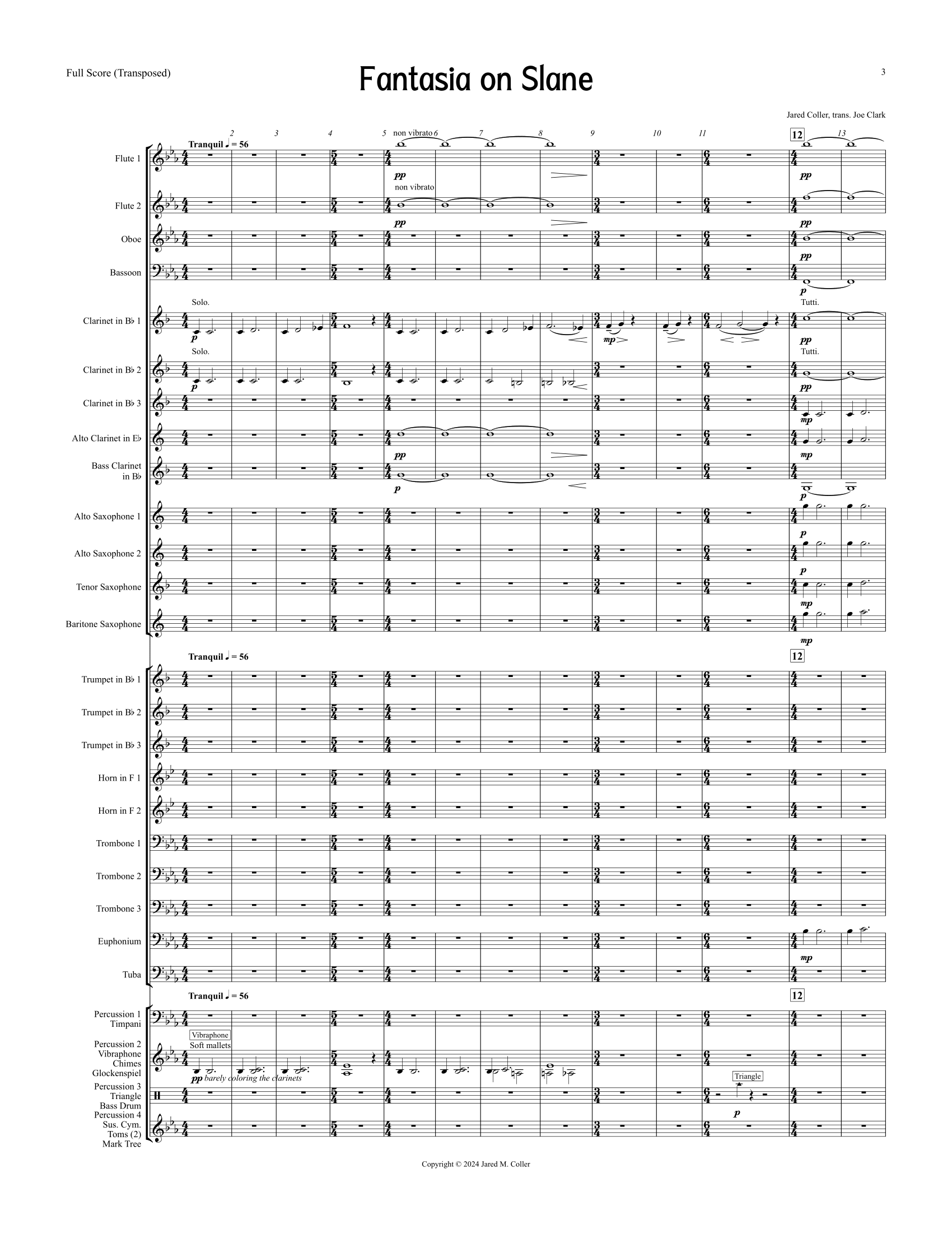 Fantasia on Slane -  Concert Band