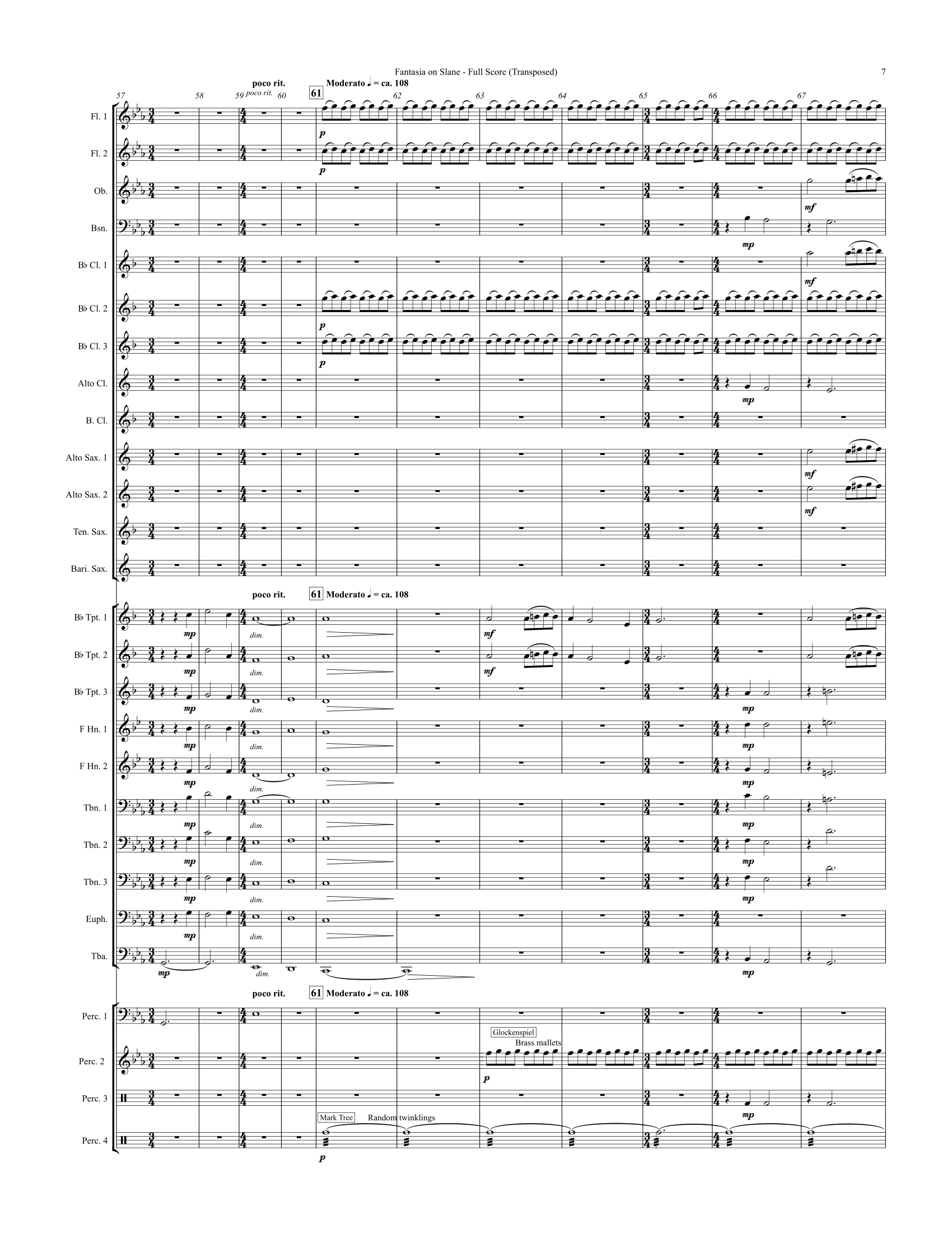 Fantasia on Slane -  Concert Band