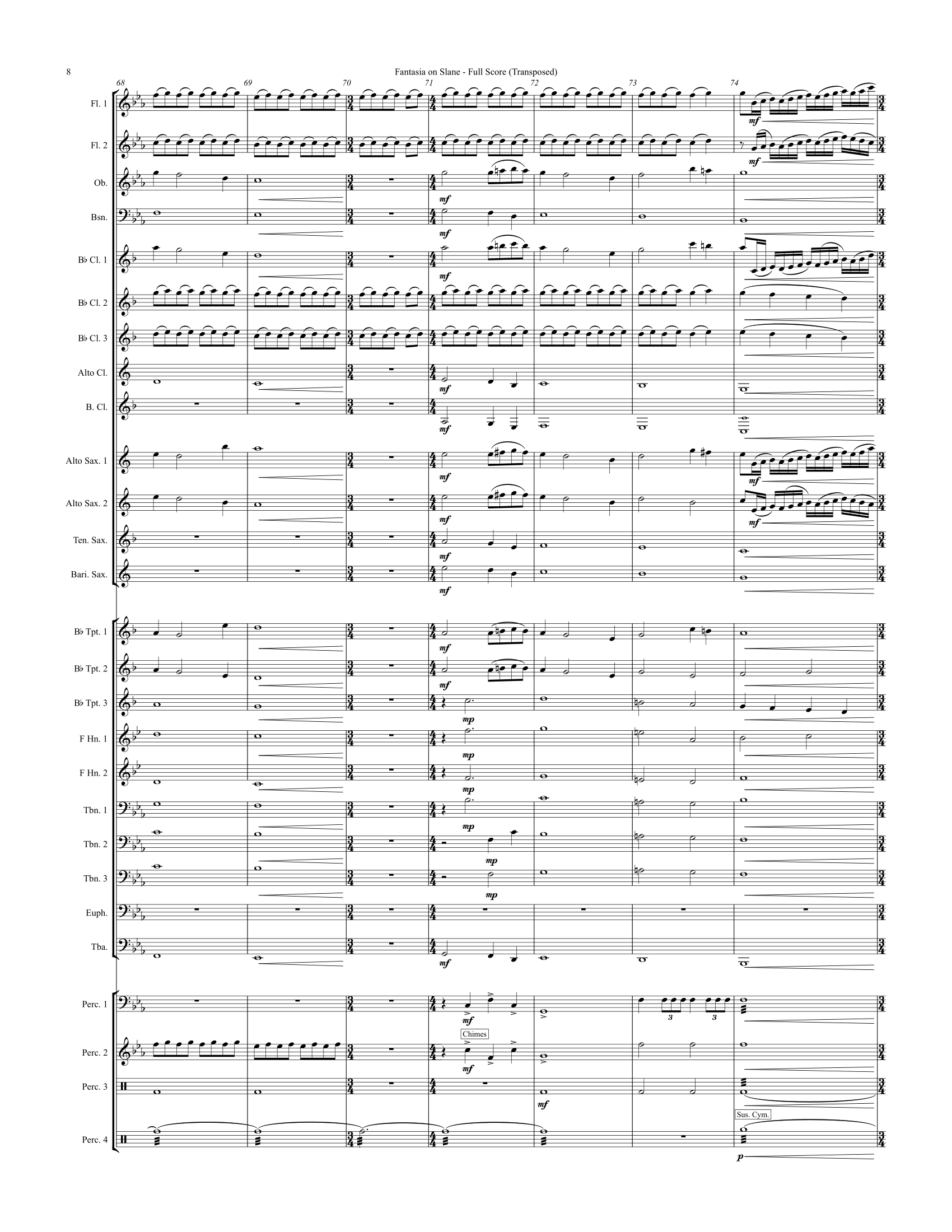 Fantasia on Slane -  Concert Band