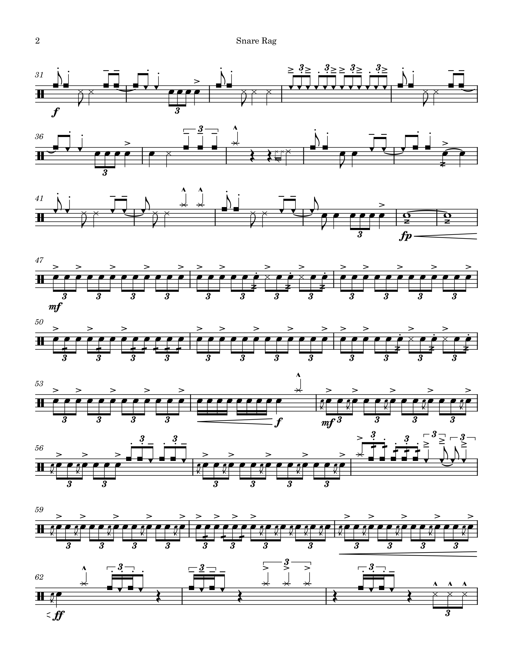 Snare Drum Rag - PDF