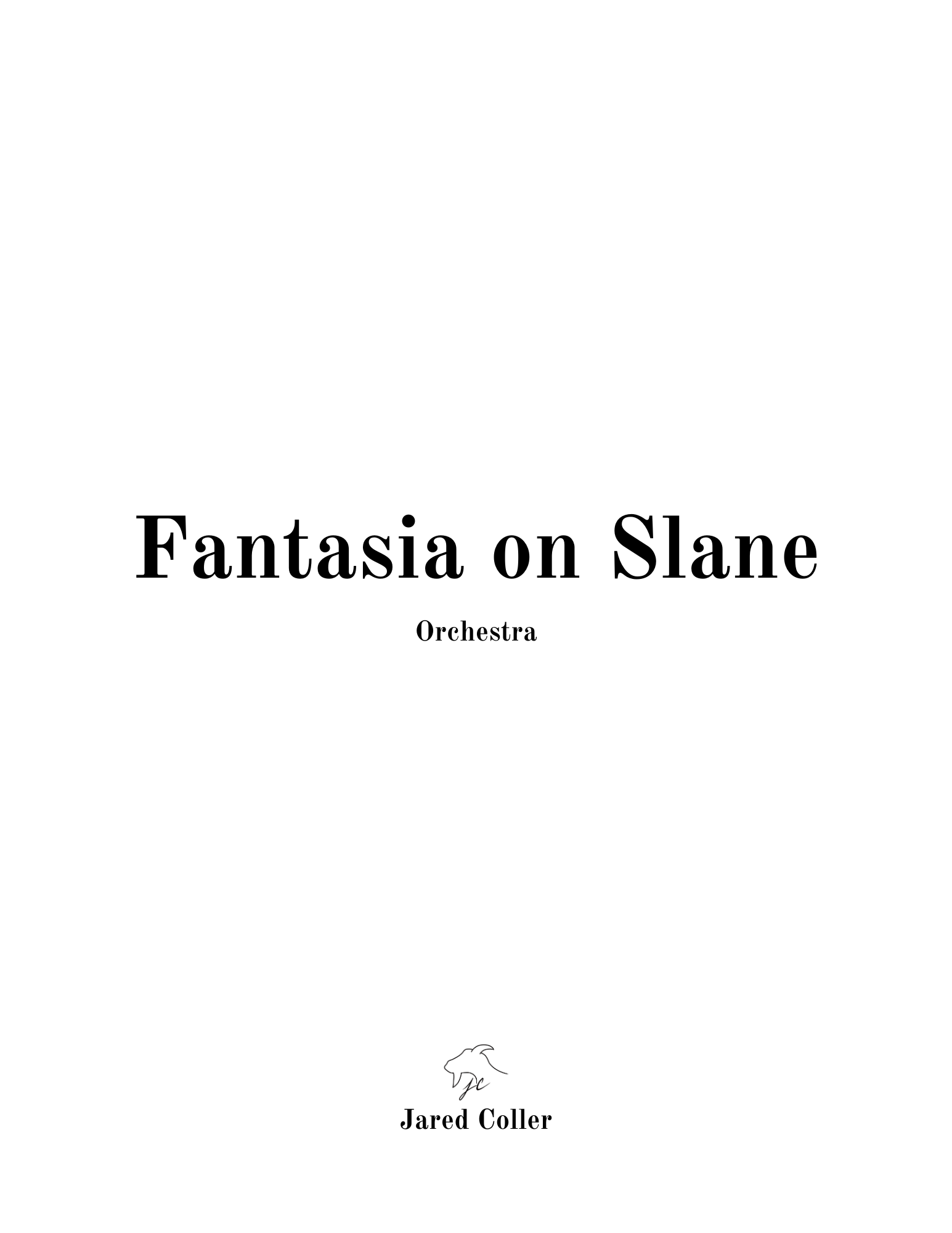 Fantasia on Slane - Orchestra